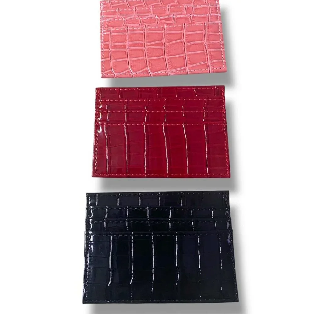 NEW - JOURNEY413 CROC LEATHER 4X3 CARD CASE WALLET 3 COLOR OPTIONS 1 - Picture 7 of 13